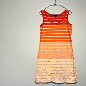 Tommy Hilfiger Stripe Tank Dress / Orange / S